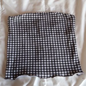 Pacsun Basics Black Gingham Bandeau